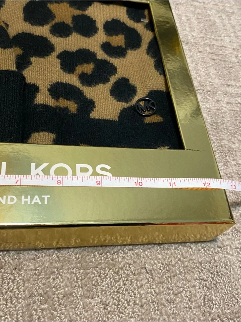 New {Michael Kors} Leopard Print Scarf & Hat Set